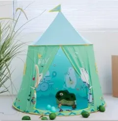 Green White Bear Kids Tent